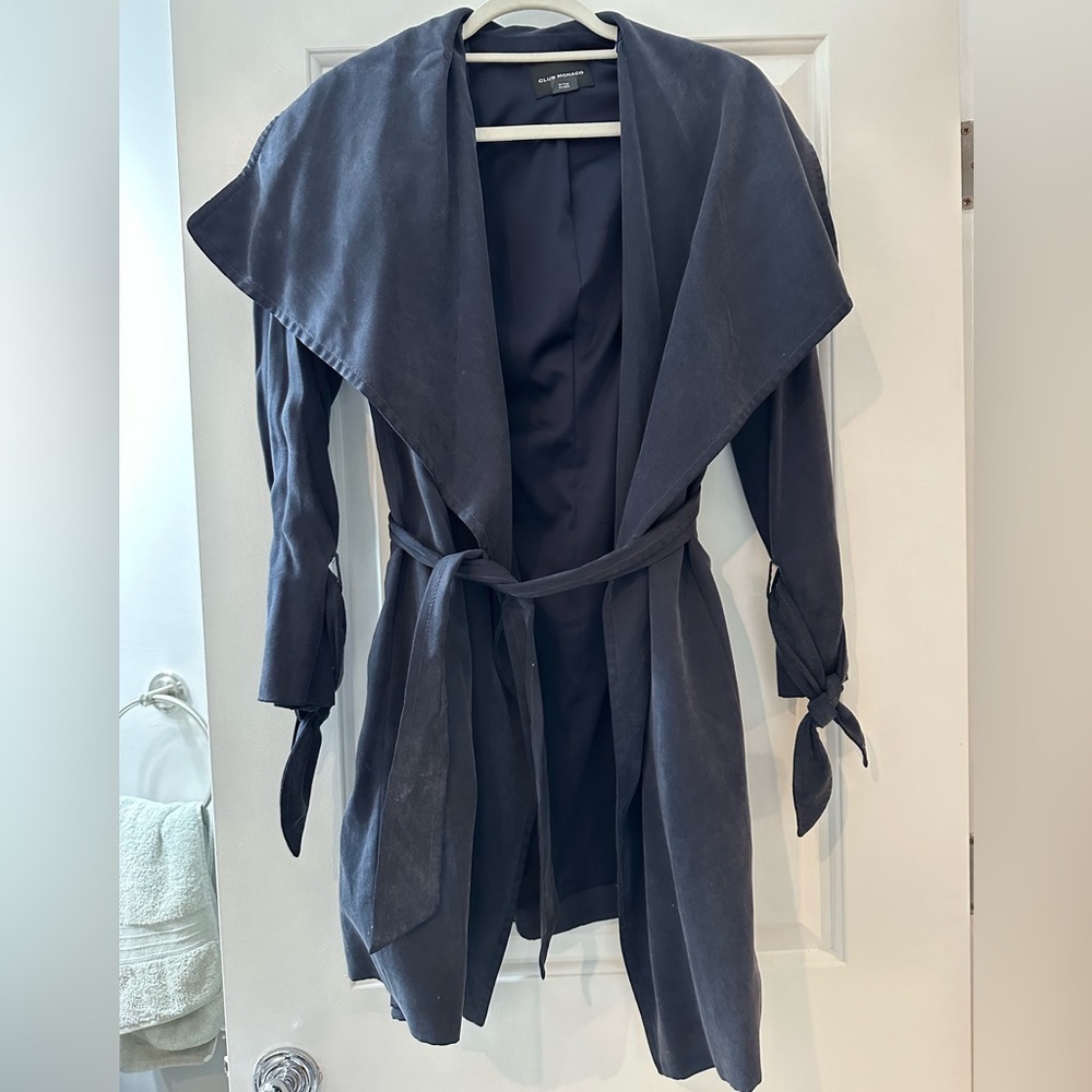Club Monaco Tie Waist Wrap Coat